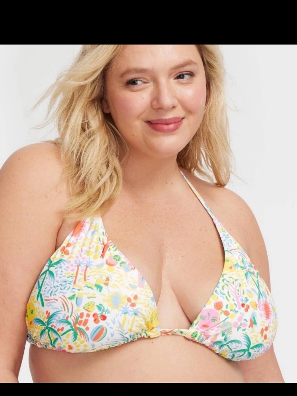 Roller Rabbit x Target Women's Vacation Star Geo Reversible Triangle Bikini Top